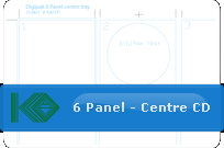 Digipak 6 Panel Centre CD Template